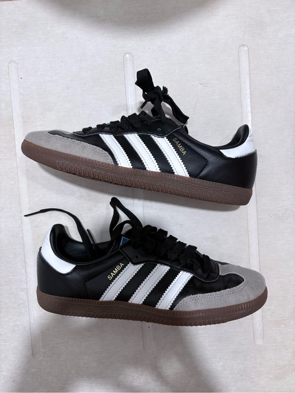 adidas Black White Grey Samba Classic Sneakers
